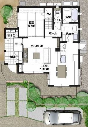 シャーウッド グラヴィスベルサの建売 価格 坪単価 35坪 の実例